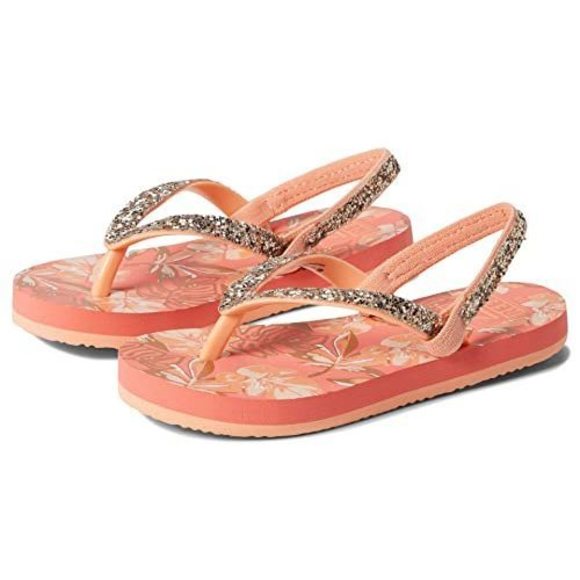 REEF Girl's Stargazer Flip Flops Monstera 11-12 Little Kid - Picture 1 of 1